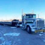 Floatr truck with an oversized load