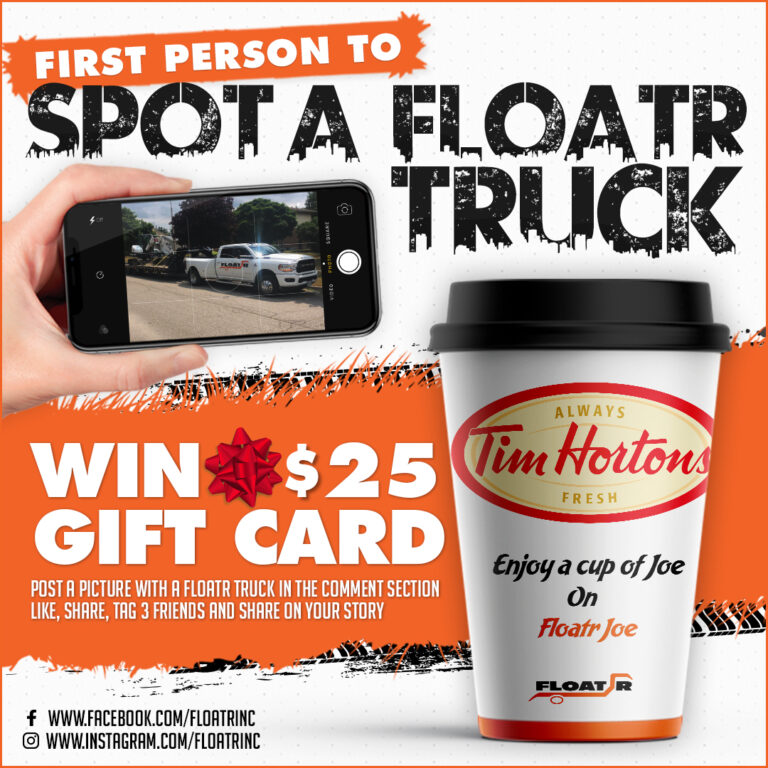 Spot A Floatr Truck and Win a Give Away Contest