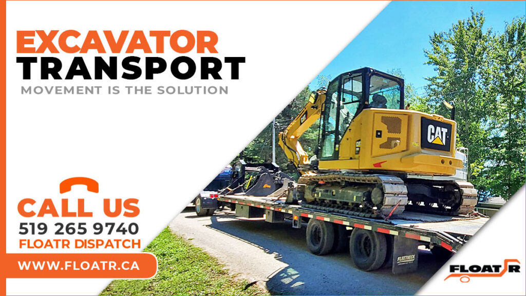 Excavator hauling Toronto