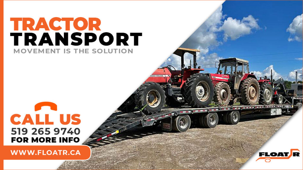 Tractor Transport Guelph by a hot shot truck